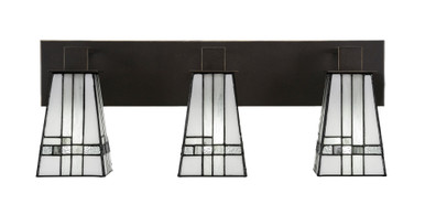 Apollo 3 Light Art Glass Vanity Light 23.5 Inch Length by Toltec - 583--925-235