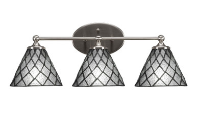 Capri 3 Light Steel Vanity Light 23.5 Inch Length by Toltec - 5913-85235