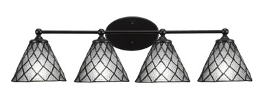 Capri 4 Light Art Glass Vanity Light 31.75 Inch Wide by Toltec - 5914-317585
