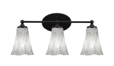 Capri 3 Light Fluted Glass Vanity Light 22.5 Inch Length by Toltec - 5913-975225