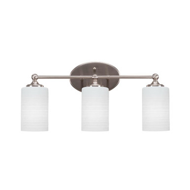 Capri 3 Light Matrix Glass Vanity Light 20.75 Inch Length by Toltec - 5913-9252075