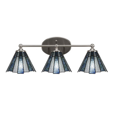 Capri 3 Light Art Glass Vanity Light 23.5 Inch Length by Toltec - 5913-825235