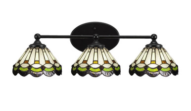 Capri 3 Light Art Glass Vanity Light 23.5 Inch Length by Toltec - 5913-825235
