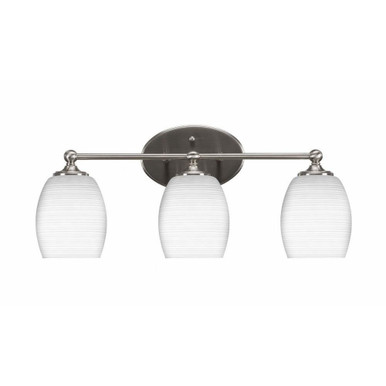 Capri 3 Light Matrix Glass Vanity Light 21.75 Inch Length by Toltec - 5913-9252175