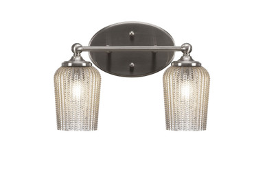 Capri 2 Light Steel Vanity Light 14.75 Inch Length by Toltec - 5912-951475