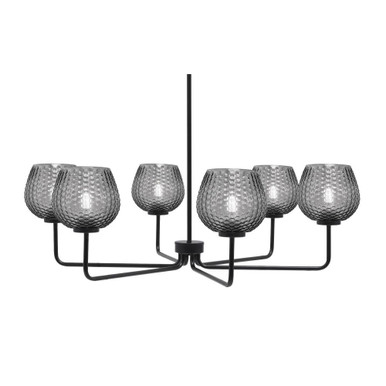 Sandia Six Light Chandelier 10.25 Inch Tall and 36 Inch Wide by Toltec - 6206-1025-36