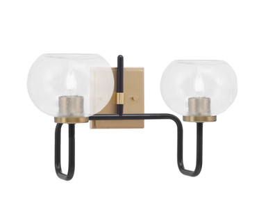 Sandia 2 Light Bath Vanity 10 Inch Tall and 17.5 Inch Length by Toltec - 6222-10-175