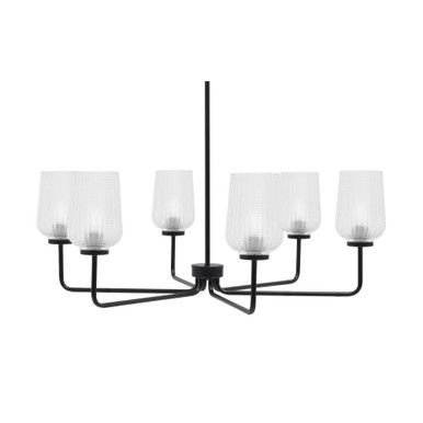 Sandia 6 Light Chandelier 12.5 Inch Tall and 34.75 Inch Wide by Toltec - 6206-125-3475