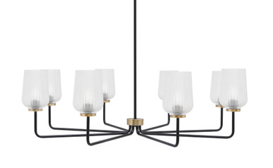 Sandia 8 Light Chandelier 12.5 Inch Tall and 42.5 Inch Wide by Toltec - 6208-125-425
