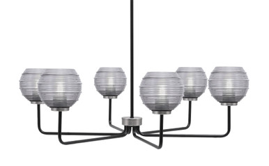 Sandia 6 Light Chandelier 10.5 Inch Tall and 36 Inch Wide by Toltec - 6206-105-36