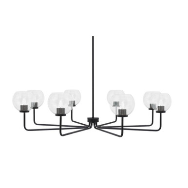 Sandia 8 Light Chandelier 10.25 Inch Tall and 43.5 Inch Wide by Toltec - 6208-1025-435