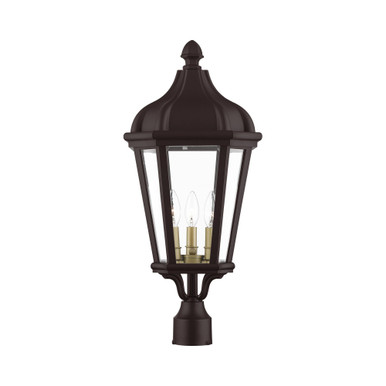 Morgan 3 Light Outdoor Post Top Lantern 11 x 25.25 Inches by Livex  - 76194