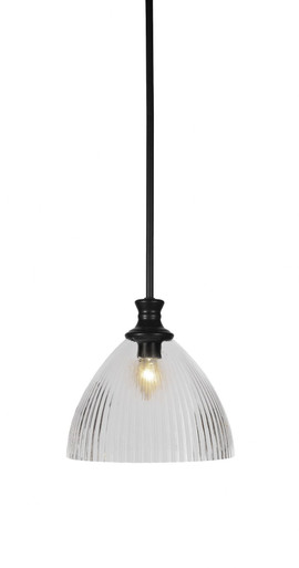 Carina 1 Light Steel Small Stem Hung Pendant 10.75 Inch Wide by Toltec - 76-BN-4631
