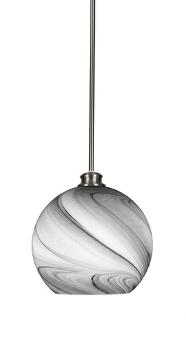 Kimbro 1 Light Medium Stem Hung Pendant 12 Inch Tall by Toltec - 71-BN-4369