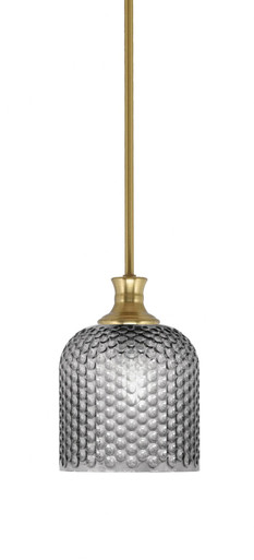 Zola 1 Light Steel Stem Hung Small Pendant 9.75 Inch Tall by Toltec - 76-BN-4912