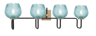 Sandia Four Light Bath Vanity 10 Inch Tall and 37.25 Inch Length by Toltec - 6224-10-3725