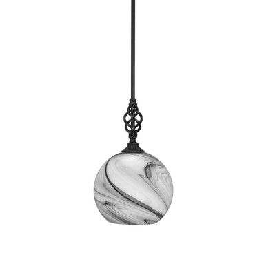 Elegante 1 Light Medium Pendant 16.25 Inch Tall by Toltec - 80-1175-1625