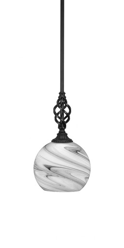 Elegante 1 Light Glass Small Pendant 14.25 Inch Tall by Toltec - 80-95-1425