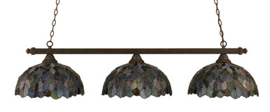 Square 3 Light Small Island Chandelier by Toltec 803-16127556 - 803-16127556