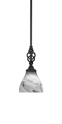 Elegante 1 Light Steel Small Pendant 6.25 Inch Wide by Toltec - 80-625-115