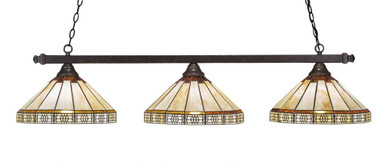 Square 3 Light Small Island Chandelier by Toltec 803-1511555 - 803-1511555