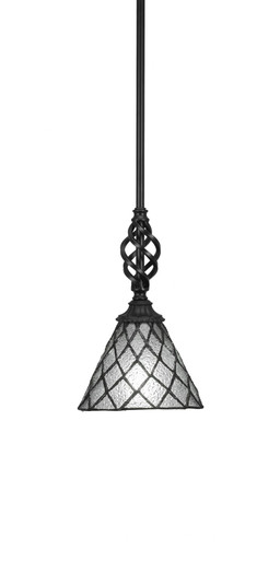 Elegante 1 Light Steel Small Pendant 11 Inch Tall by Toltec - 80-7-11