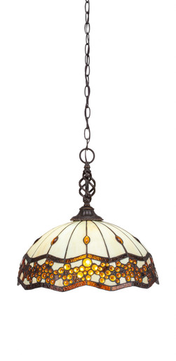 Elegante 1 Light Large Pendant 17 Inch Tall by Toltec - 82-16-17-