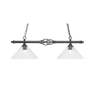 Elegante 2 Light Island 10.25 Inch Tall and 33 Inch Length by Toltec - 862-DG-306