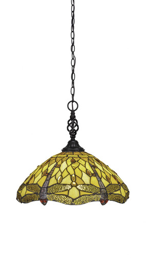 Elegante 1 Light Large Pendant 16.25 Inch Tall by Toltec - 82-16-1625
