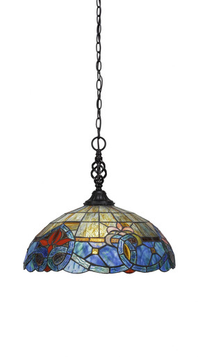 Elegante 1 Light Large Pendant 15.5 Inch Tall by Toltec - 82-16-155