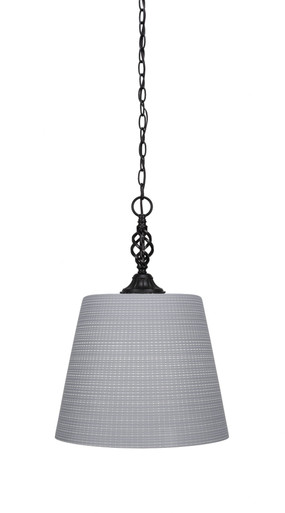 Elegante 1 Light Steel Small Pendant 16.5 Inch Tall by Toltec - 82-10-165
