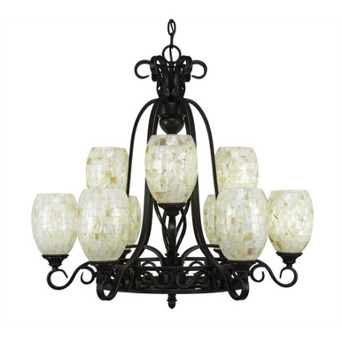 Elegante 9 Light Large Chandelier by Toltec 869-282527