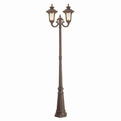 Oxford 2 Light Outdoor 2 Head Post 22 Inches by 87 Inches by Livex  - 7660