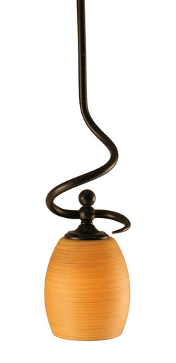 Capri 1 Light Mini Stem Hung Pendant 15.5 Inch Tall by Toltec - 901-5-155-