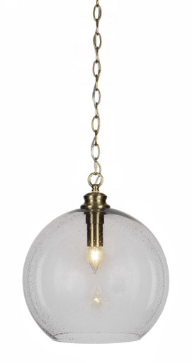 Kimbro 1 Light Medium Chain Hung Pendant 15.5 Inch Tall by Toltec - 90-1375-155-