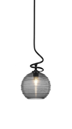 Capri 1 Light Small Stem Hung Pendant 19.75 Inch Tall by Toltec - 901-BN-5120
