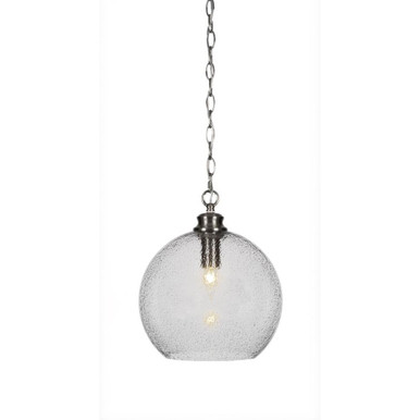 Kimbro 1 Light Medium Chain Hung Pendant 13.5 Inch Tall by Toltec - 91-1175-135-