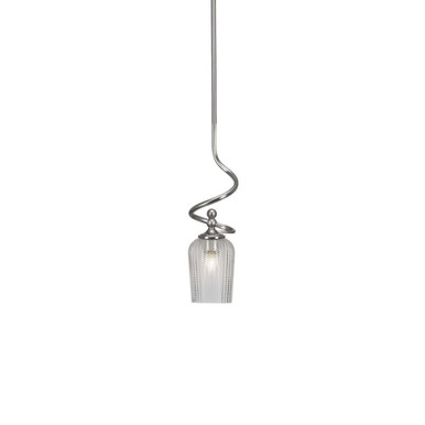 Capri 1 Light Mini Stem Hung Pendant 18 Inch Tall by Toltec - 901-BN-4250