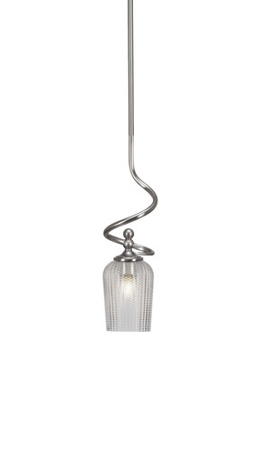 Capri 1 Light Mini Stem Hung Pendant 18 Inch Tall by Toltec - 901-BN-4250