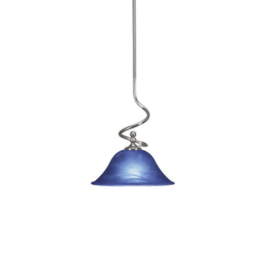 Capri 1 Light Small Stem Hung Pendant 15 Inch Tall by Toltec - 901-BN-435