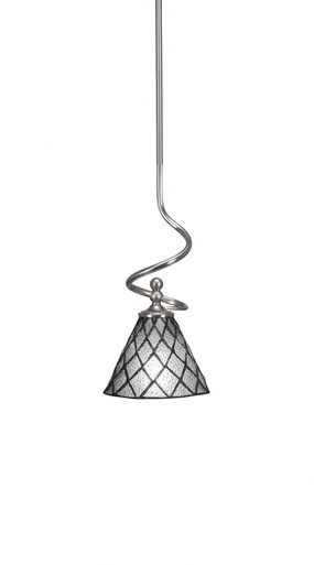 Capri 1 Light Small Stem Hung Pendant 15.5 Inch Tall by Toltec - 901-BN-302