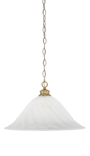 Chain 1 Light Large Chain Hung Pendant 11.5 Inch Tall by Toltec - 92-BN-5781
