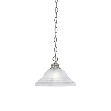 Chain 1 Light Medium Chain Hung Pendant 12 Inch Wide by Toltec - 92-BN-5931