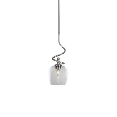 Capri 1 Light Small Stem Hung Pendant 16.5 Inch Tall by Toltec - 901-BN-4810