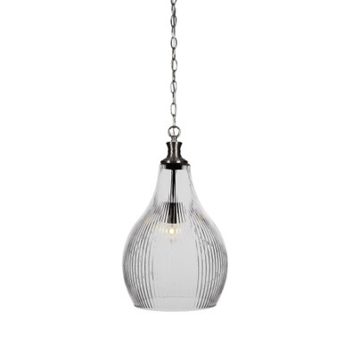 Carina 1 Light Medium Chain Hung Pendant 18.75 Inch Tall by Toltec - 93-115-1875-