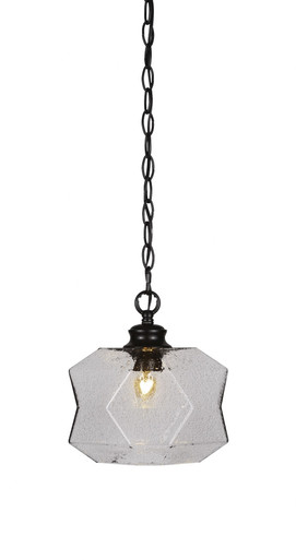 Rocklin 1 Light Steel Small Pendant 9.75 Inch Tall by Toltec - 92-875-975-