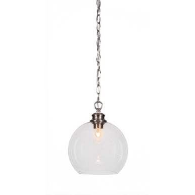Kimbro 1 Light Small Chain Hung Pendant 11.75 Inch Tall by Toltec - 92-95-1175-