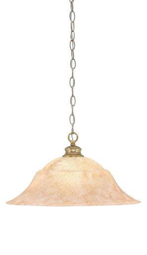 Chain 1 Light Large Chain Hung Pendant 20 Inch Wide by Toltec - 92-BN-53813