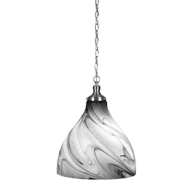 Juno 1 Light Large Chain Hung Pendant 19.25 Inch Tall by Toltec - 97-BN-4749