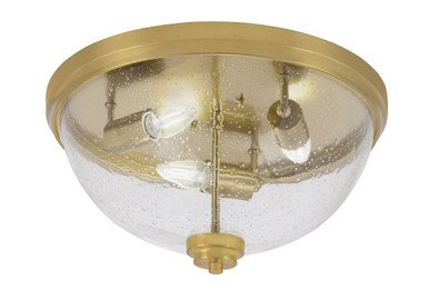 3 Light 16 Inch Wide Glass Flush Mount by Toltec - FM_826_3